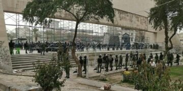 بالصور: أنتشار امني مكثف في التحرير وسط بغداد