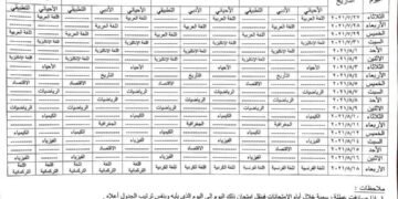 وزارة التربية تُعلن الجدول الخاص بالإمتحانات الوزارية للصف السادس الإعدادي بكافة فروعه وللعام الدراسي 2020 – 2021