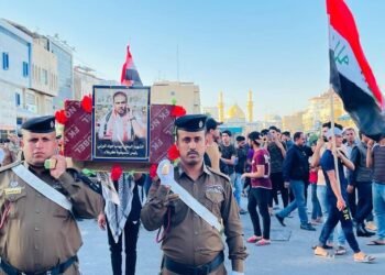 كربلاء : بعد 40 يوم من اغتياله .. التشييع الرمزي لإيهاب جواد الوزني