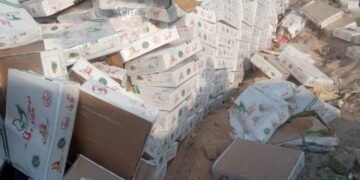 أحباط عملية تهريب دجاج عبر منفذ أم قصر