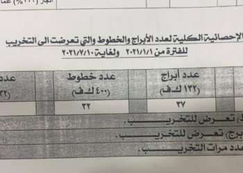 وزارة الكهرباء تعلن حصيلة الابراج المستهدفة