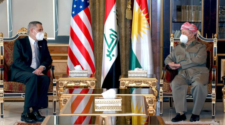 مسعود بارزاني يستقبل السفير الأمريكي لدى العراق