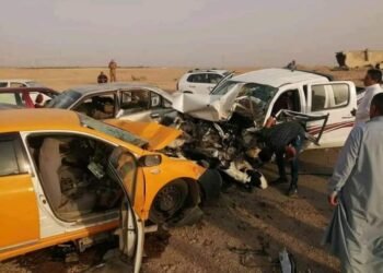 بالصور .. 3 وفيات اثر حادث تصادم سيارات لعرسين جنوب غرب كركوك