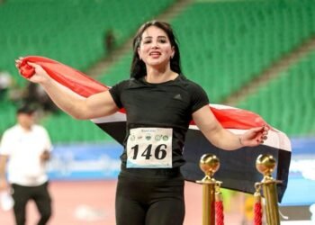 البطلة العراقية دانا حسين تحقق ذهبية سباق 100 متر في بطولة غرب آسيا لألعاب القوى