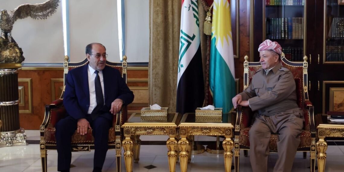 في أربيل.. المالكي يبحث مع المسؤولين في إقليم كردستان نتائج الحوارات بين القوى الوطنية